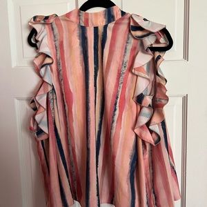 ASOS long sleeve striped blouse